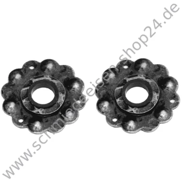 Drückerrosette BADIA, Ø 65 mm, zum Anschrauben, nicht galvanisiert, Farbe Antik grau